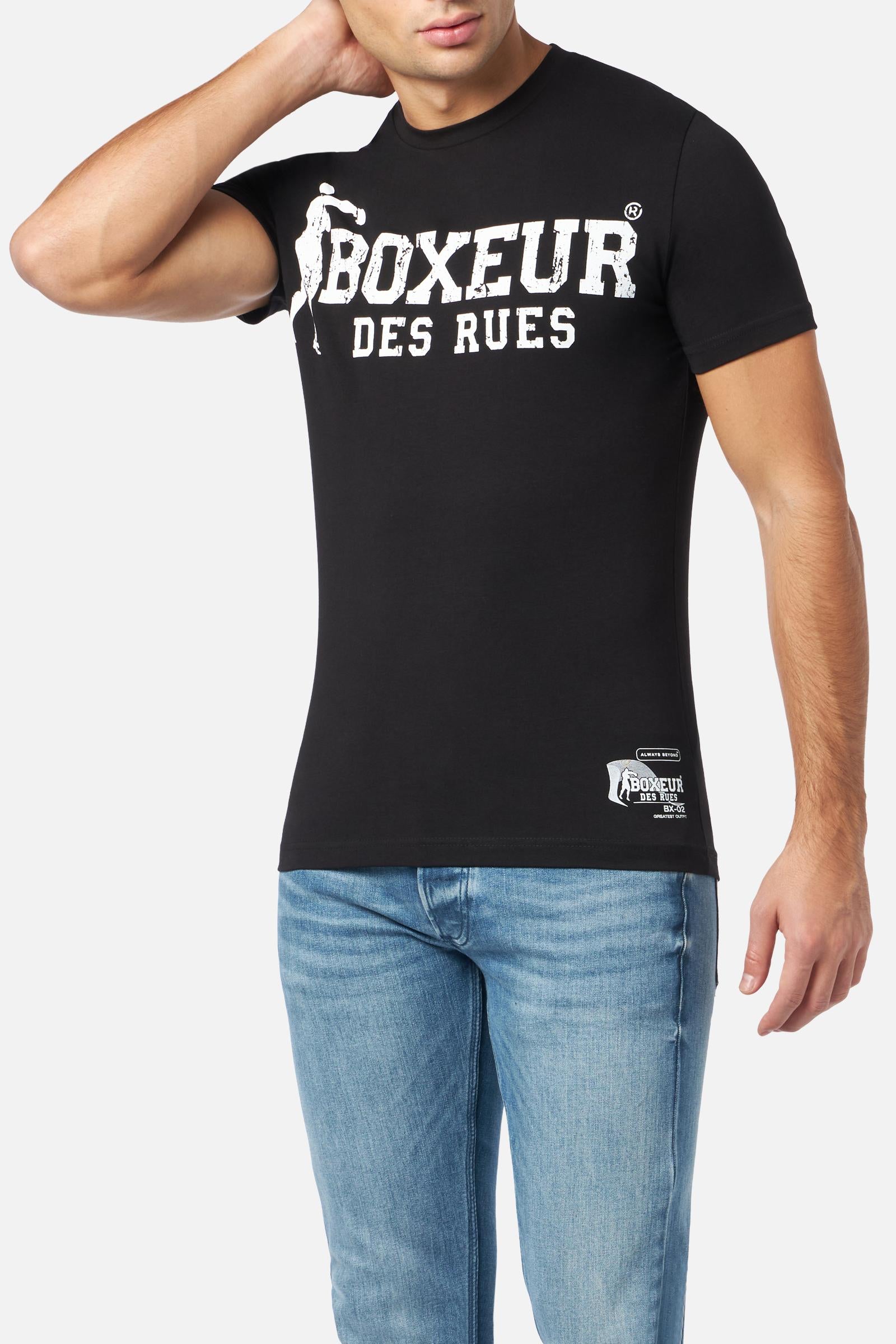 T-Shirt Boxeur Street 2 in Black-White T-Shirts Boxeur des Rues