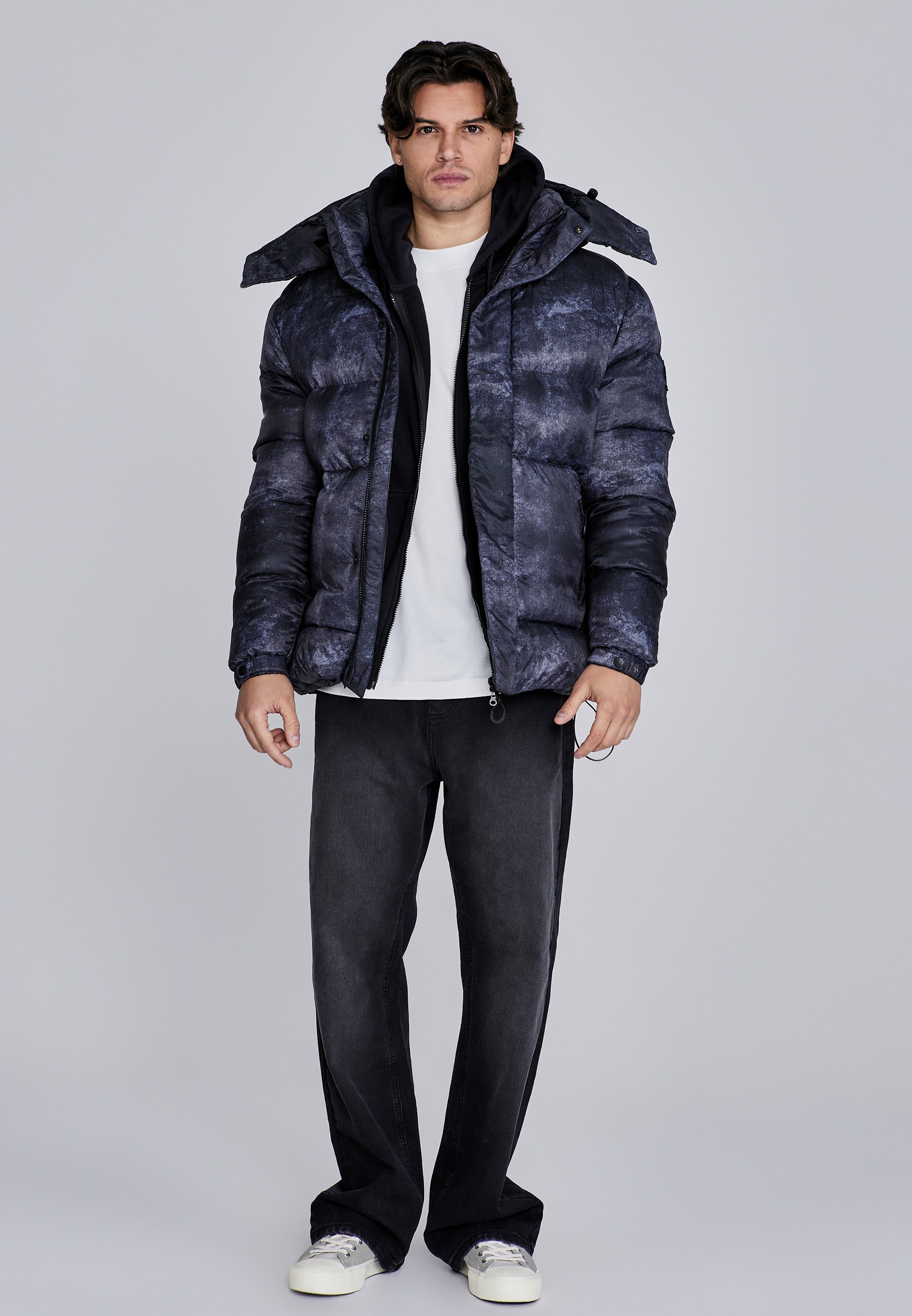 Puffer Jacket in Dark Grey Jacken SikSilk