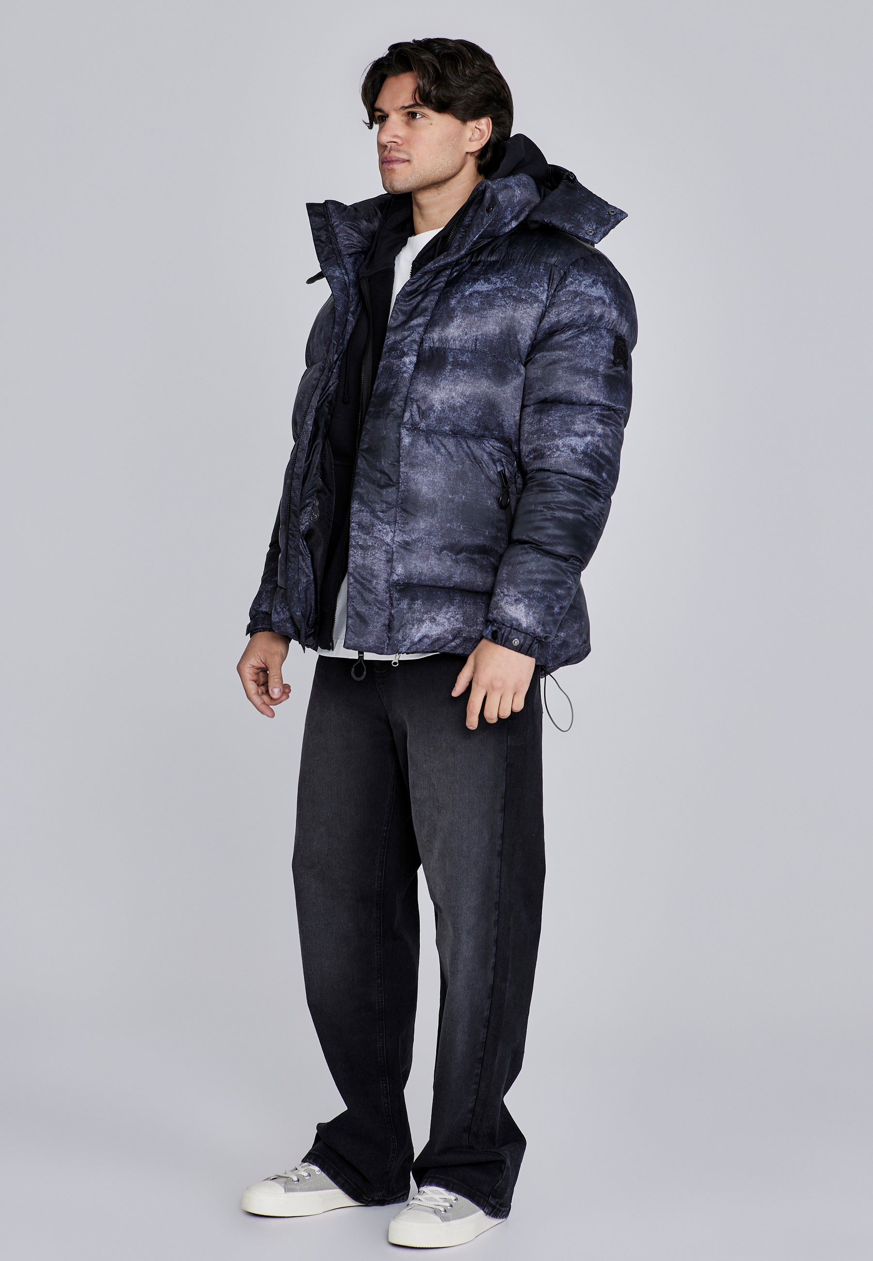 Puffer Jacket in Dark Grey Jacken SikSilk