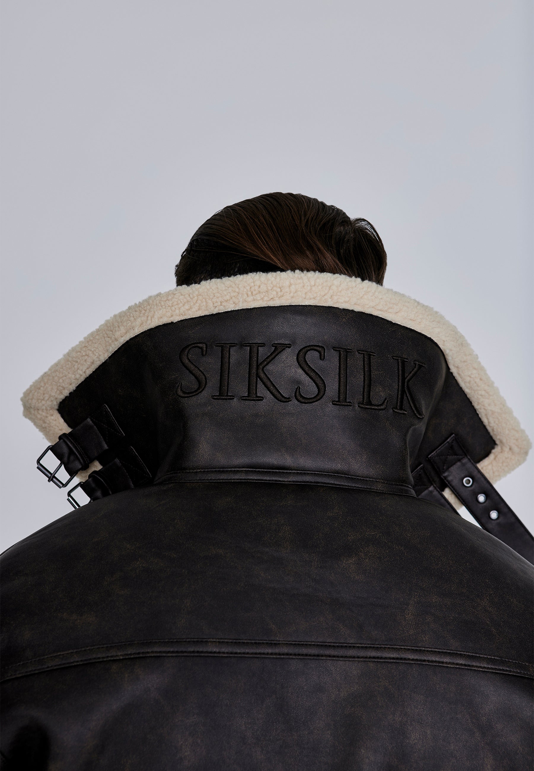Aviator Jacket in Brown Jacken SikSilk