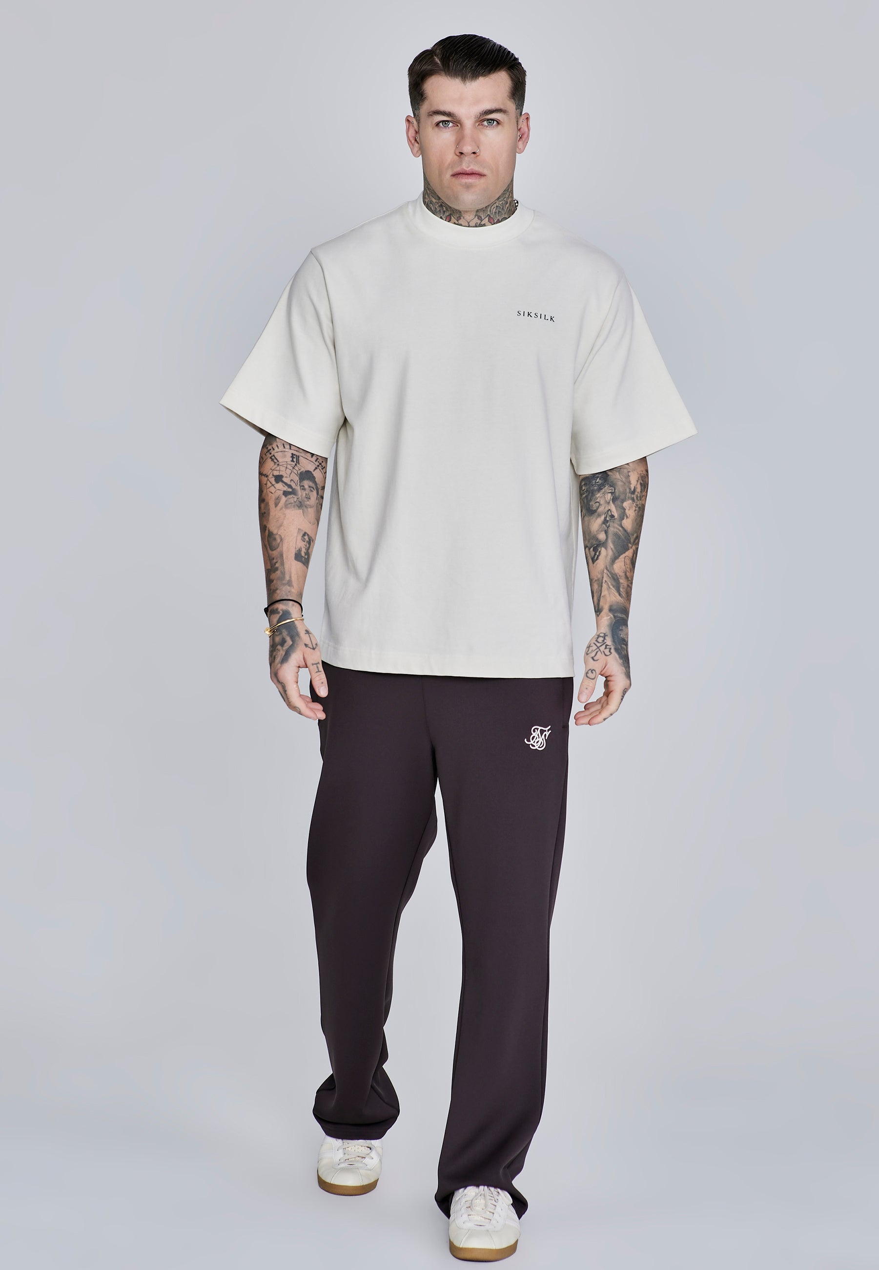 Essentials Poly Track Pants in Brown Hosen SikSilk