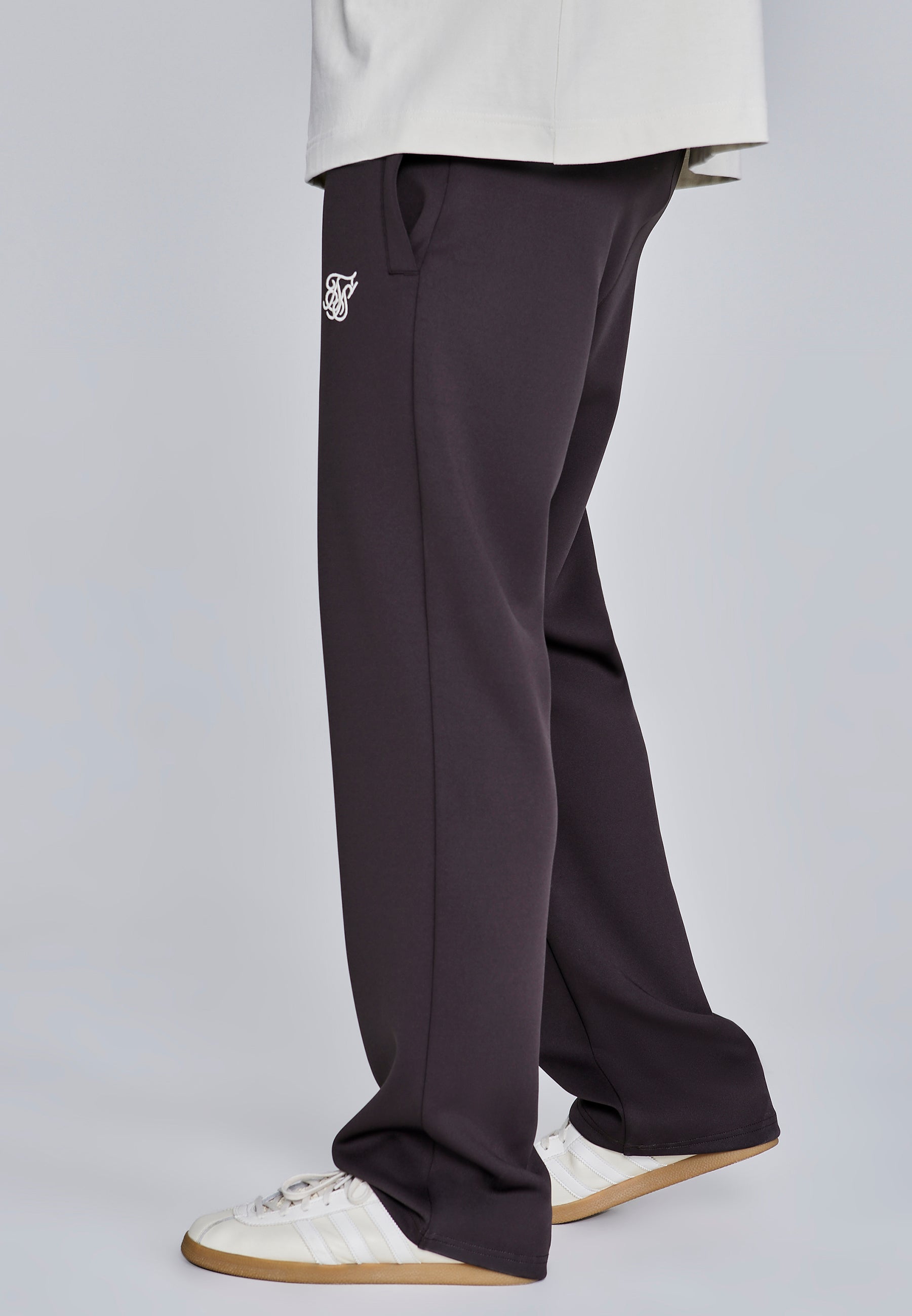 Essentials Poly Track Pants in Brown Hosen SikSilk