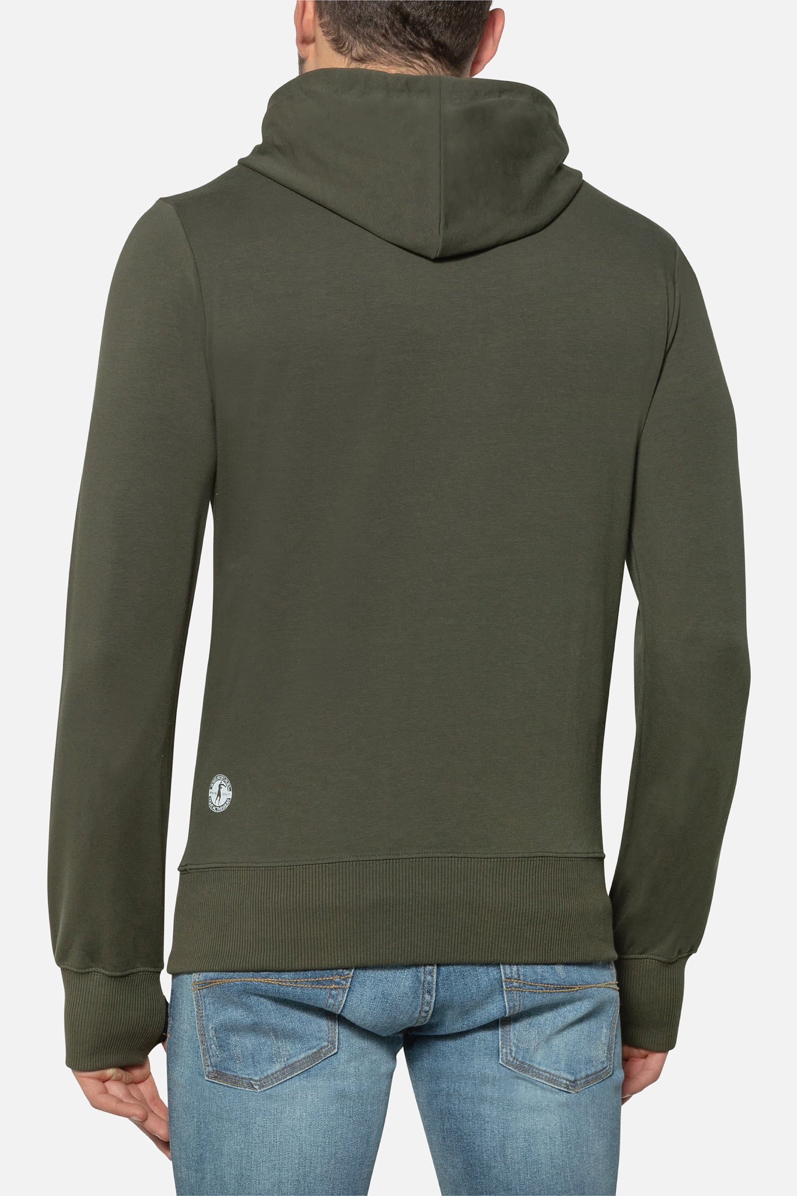 Hooded Sweatshirt with Thumb Openings in Army Kapuzenpullover Boxeur des Rues   