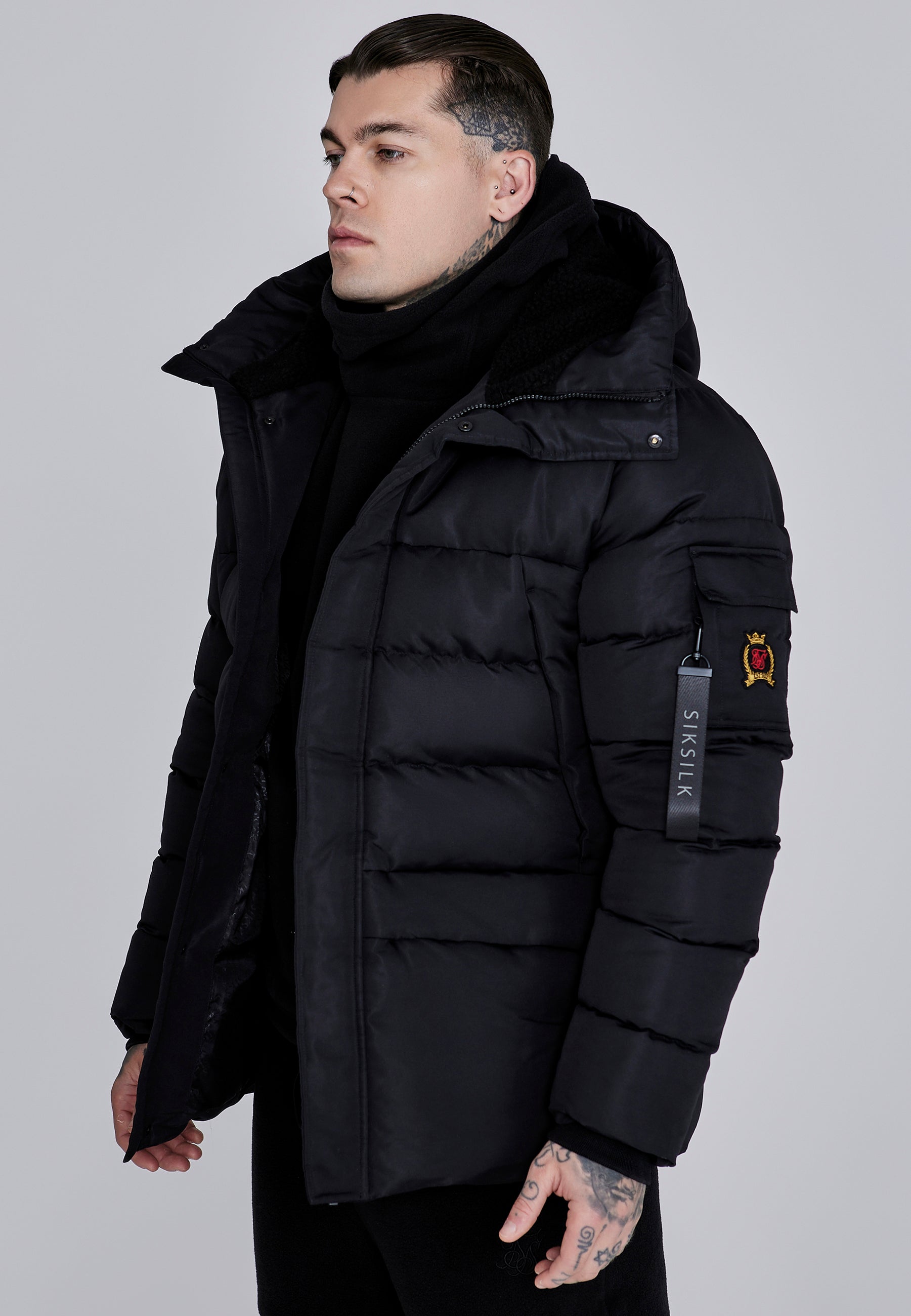 Parka in Black Jacken SikSilk