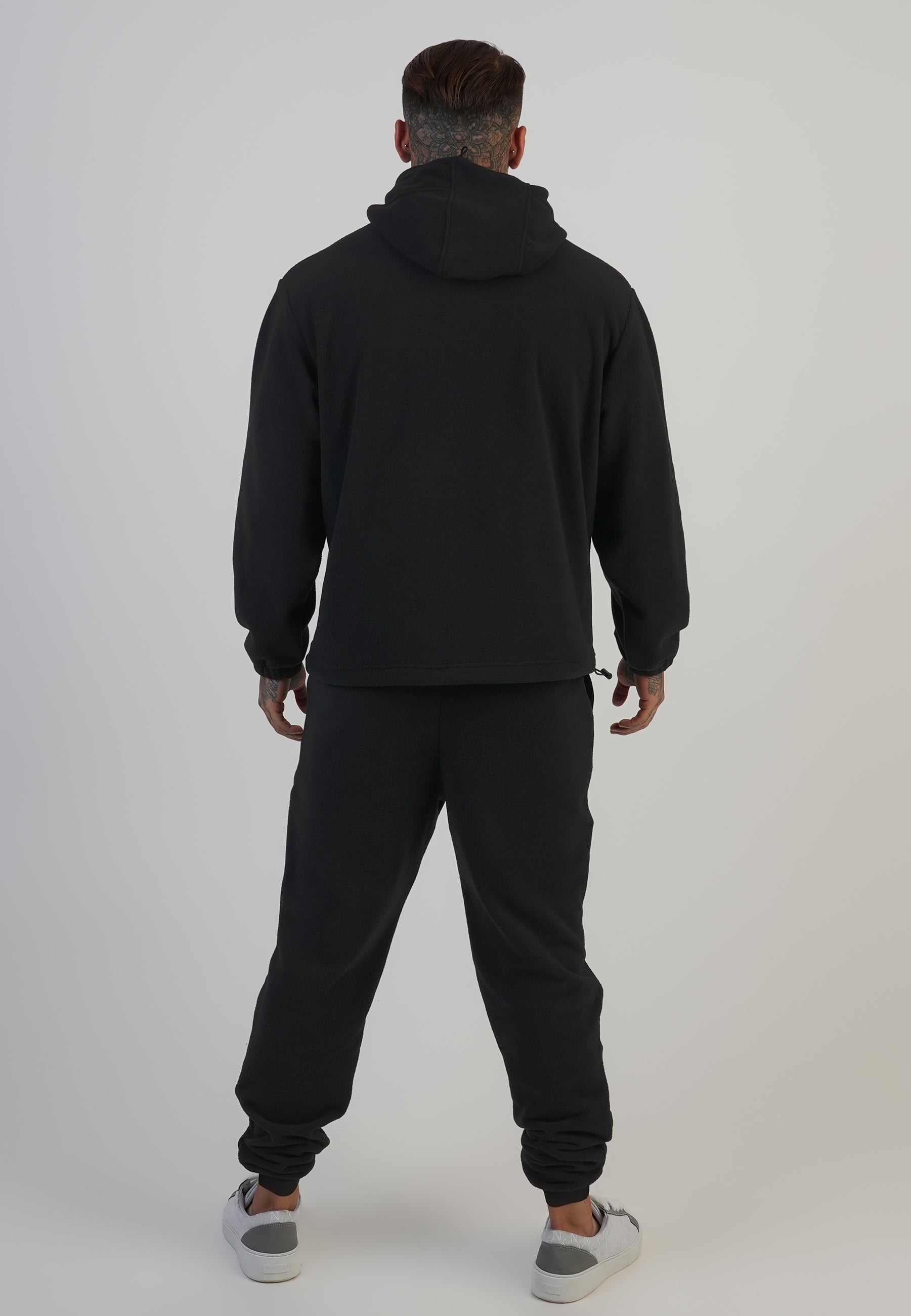 Polar Fleece Hoodie in Black Kapuzenpullover SikSilk