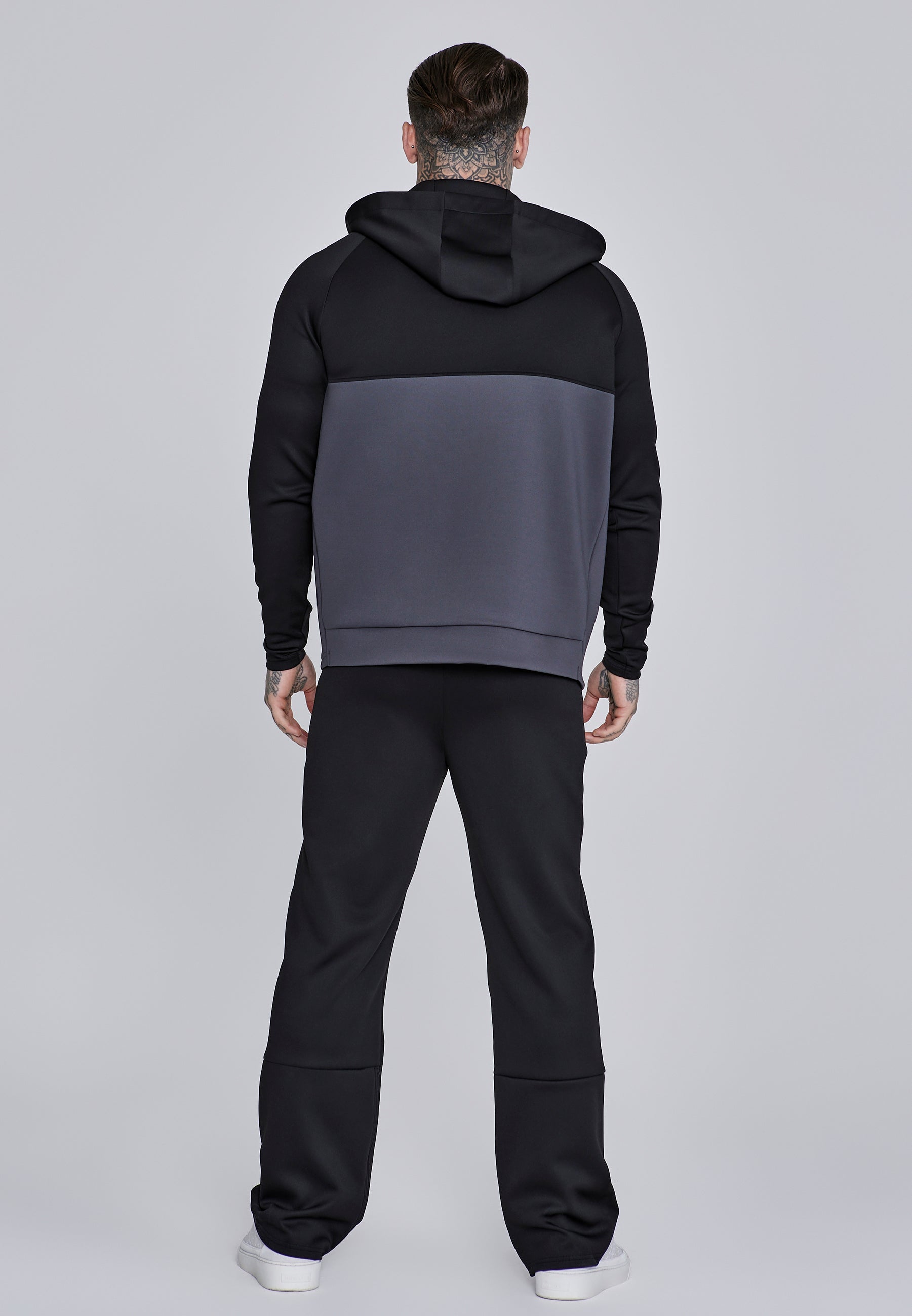 Full Zip Hoodie in Black, Grey Sweatjacken SikSilk