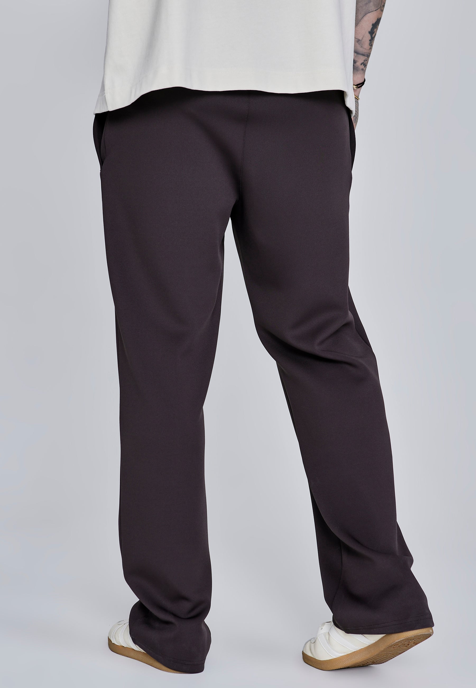 Essentials Poly Track Pants in Brown Hosen SikSilk